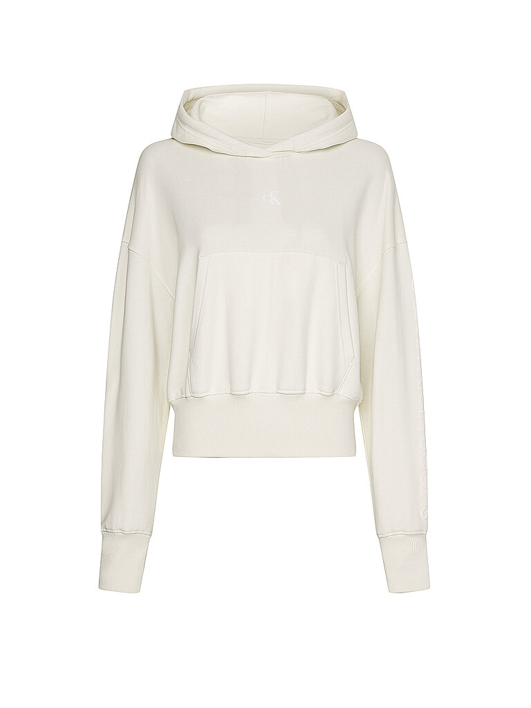 CALVIN KLEIN JEANS Kapuzensweater - Hoodie creme | S